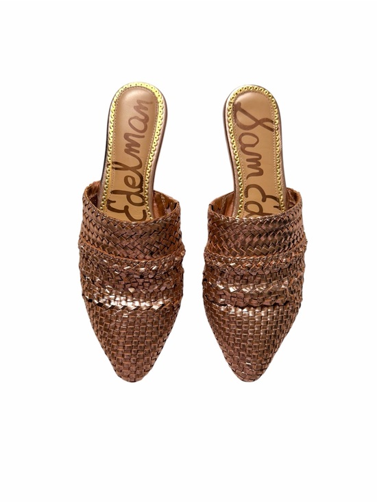 Sam Edelman Shoes - Sam Edelman Woven Pointed-Toe Natalya Mule in Metallic Rose Gold sz 9.5